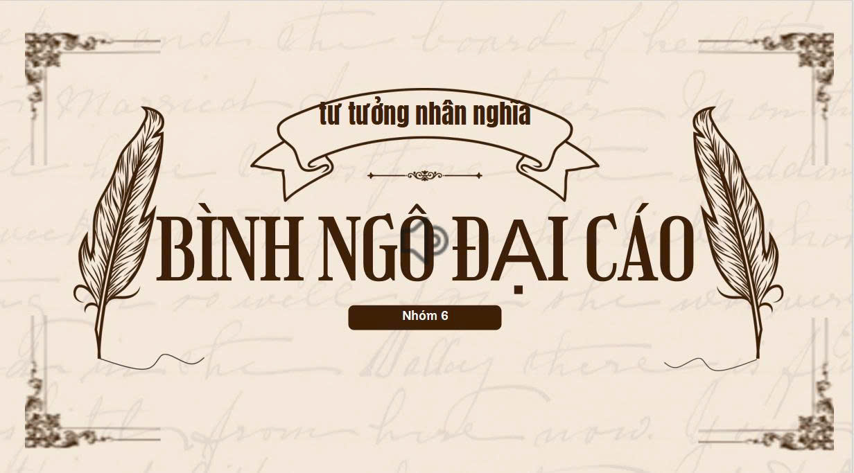 Banner cho bài viết:Bài báo cáo chuyên đề: Tư tưởng nhân nghĩa trong Bình Ngô đại cáo
