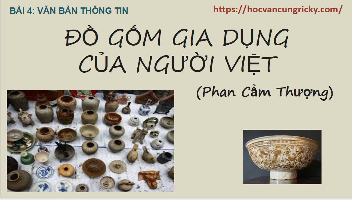 Banner cho bài viết:Bài giảng Đồ Gốm Gia Dụng của Người Việt - Bài 4 văn bản thông tin - Chân trời sáng tạo