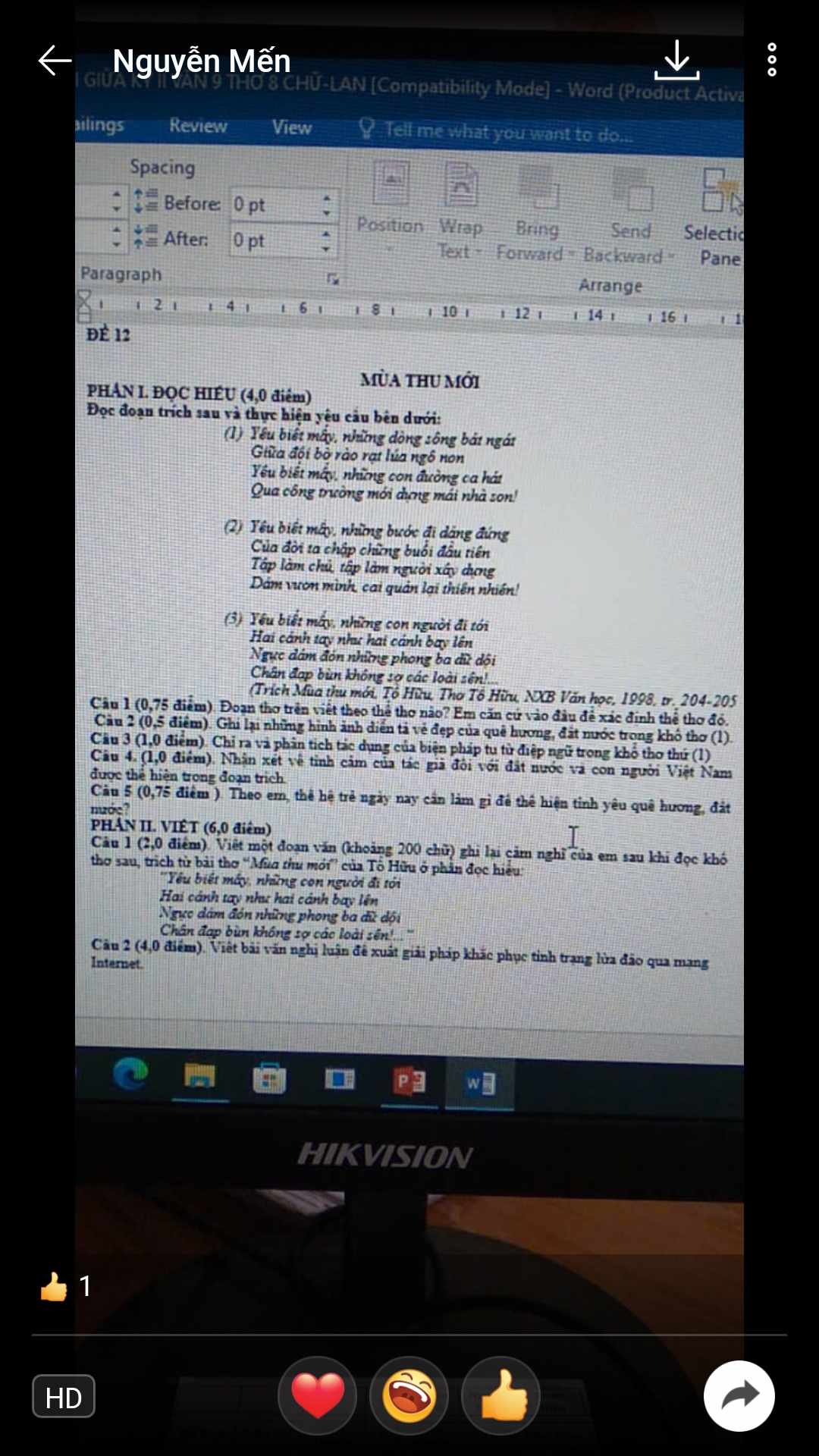 Hình ảnh câu hỏi